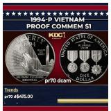 1994-P Vietnam Proof Modern Commem Dollar $1 pr70