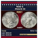 1926-s Peace Dollar $1 Grades Choice+ Unc