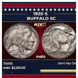1925-s Buffalo Nickel 5c ms64 SEGS