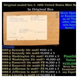 Original sealed box 5- 1988 United States Mint Set