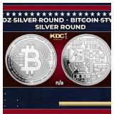1 oz Silver Round - Bitcoin Style