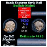 Buffalo Nickel Shotgun Roll in Old Bank Style 