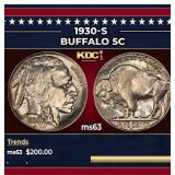 1930-s Buffalo Nickel 5c Grades Select Unc