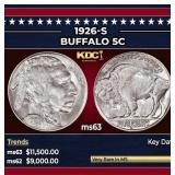 1926-s Buffalo Nickel 5c Select Unc USCG