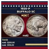 1920-p Buffalo Nickel 5c Grades Select Unc