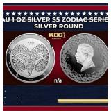 2024 Tokelau 1 oz Silver $5 Zodiac Series: Aries C
