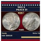 1922-s Peace Dollar $1 Grades Choice Unc