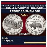 1991-s Mount Rushmore Proof Modern Commem Half Dol