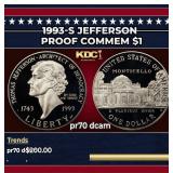 1993-s Jefferson Proof Modern Commem Dollar $1 pr7
