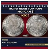 1921-d Morgan Dollar Near Top Pop! $1 ms67 SEGS