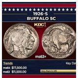 1926-s Buffalo Nickel 5c ms63+ SEGS