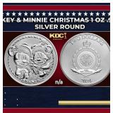 2024 Disney Mickey & Minnie Christmas 1 oz .999 Si