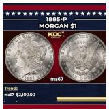 1885-p Morgan Dollar $1 ms67 SEGS