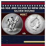 2020 Disney Mickey Christmas 1oz .999 Silver $2 Ne