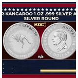 2024 Silver Kangaroo 1 oz .999 Silver Australia $1