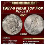 1927-s Peace Dollar Near Top Pop $1 ms65+ SEGS