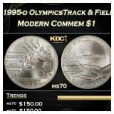 1995-d OlympicsTrack & Field Modern Commem Dollar