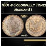 PCGS 1881-s Morgan Dollar Colorfully Toned $1 ms63