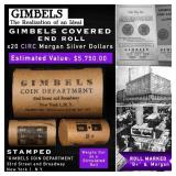 138- GIMBLES Circ Morgan Roll 20 Coin B+ Condition