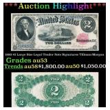 1880 $2 Large Size Legal Tender Note Grades Select