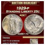 1929-p Standing Liberty Quarter 25c ms66+ fh SEGS