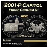 2001-P Capitol Proof Modern Commem Dollar $1 pr70
