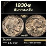 1930-s Buffalo Nickel 5c Grades ms65
