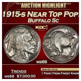 1915-s Buffalo Nickel Near Top Pop! 5c ms66 SEGS