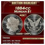 1884-cc Morgan Dollar $1 ms65+ DMPL SEGS