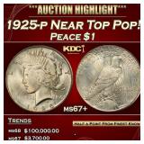 1925-p Peace Dollar Near Top Pop! $1 ms67+ SEGS