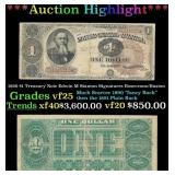 1890 $1 Treasury Note Edwin M Stanton Grades vf25