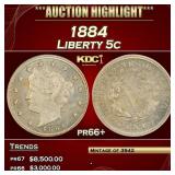 1884 Proof Liberty Nickel 5c pr66+ SEGS