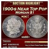 1900-s Morgan Dollar Near Top Pop $1 ms66+ SEGS
