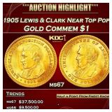 1905 Lewis & Clark Gold Commem Dollar Near Top Pop