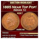 1885 Indian Cent Near Top Pop! 1c ms66 rb SEGS