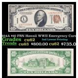 1934A $10 FRN Hawaii WWII Emergency Currency Grade