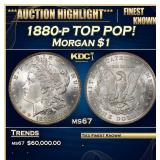 1880-p Morgan Dollar TOP POP! $1 ms67 SEGS