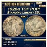 1928-s Standing Liberty Quarter TOP POP! 25c ms67+
