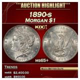 1890-s Morgan Dollar $1 ms65+ SEGS