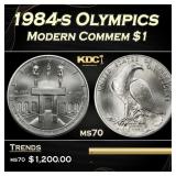 1984-s Olympics Modern Commem Dollar $1 ms70 SEGS