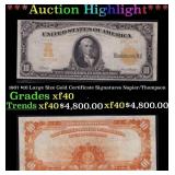 1907 $10 Large Size Gold Certificate Grades xf Sig