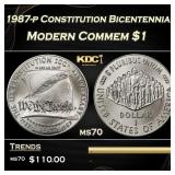 1987-p Constitution Bicentennial Modern Commem Dol