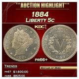 1884 Proof Liberty Nickel 5c pr66+ SEGS