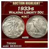 1933-s Walking Liberty Half Dollar 50c ms66 SEGS