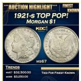 1921-s Morgan Dollar TOP POP! $1 ms67 SEGS