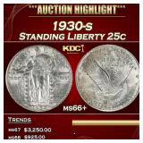 1930-s Standing Liberty Quarter 25c ms66+ SEGS