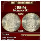 1894-s Morgan Dollar $1 Grades ms65+ SEGS