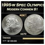 1995-w Spec Olympics Modern Commem Dollar $1 ms70