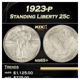 1923-p Standing Liberty Quarter 25c ms65+ SEGS