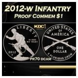 2012-w Infantry Proof Modern Commem Dollar $1 pr70